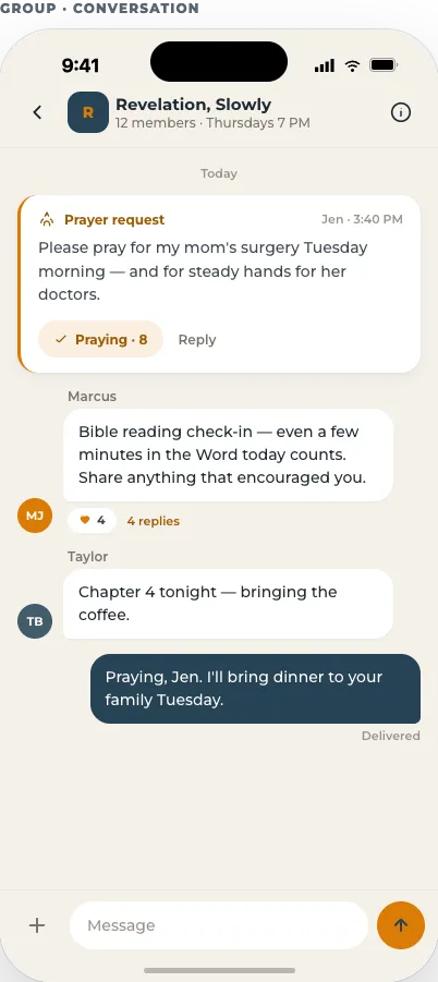 Group chat screen