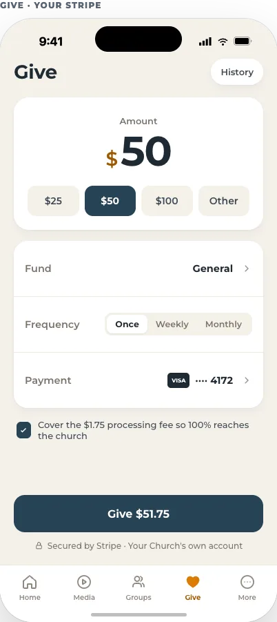 Give screen
